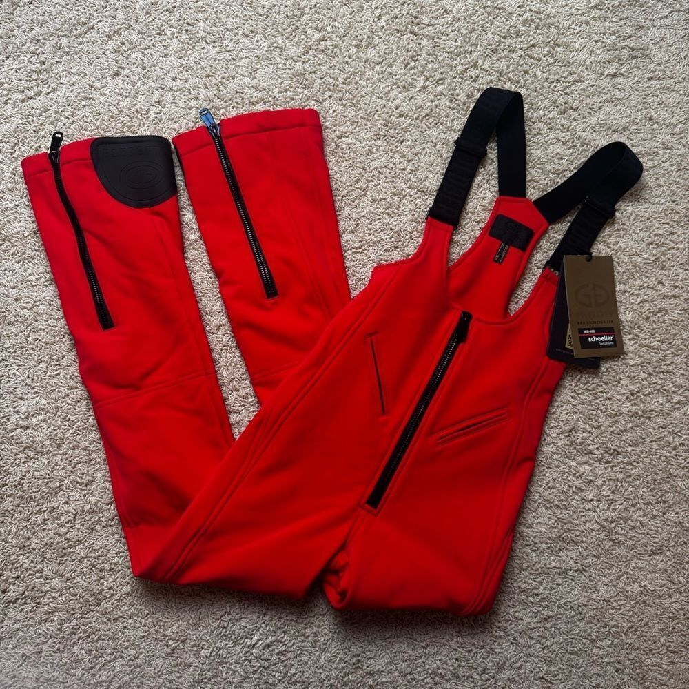 Goldbergh Phoebe Ski Pants Salopettes Bibs NWT Flame Red US 4